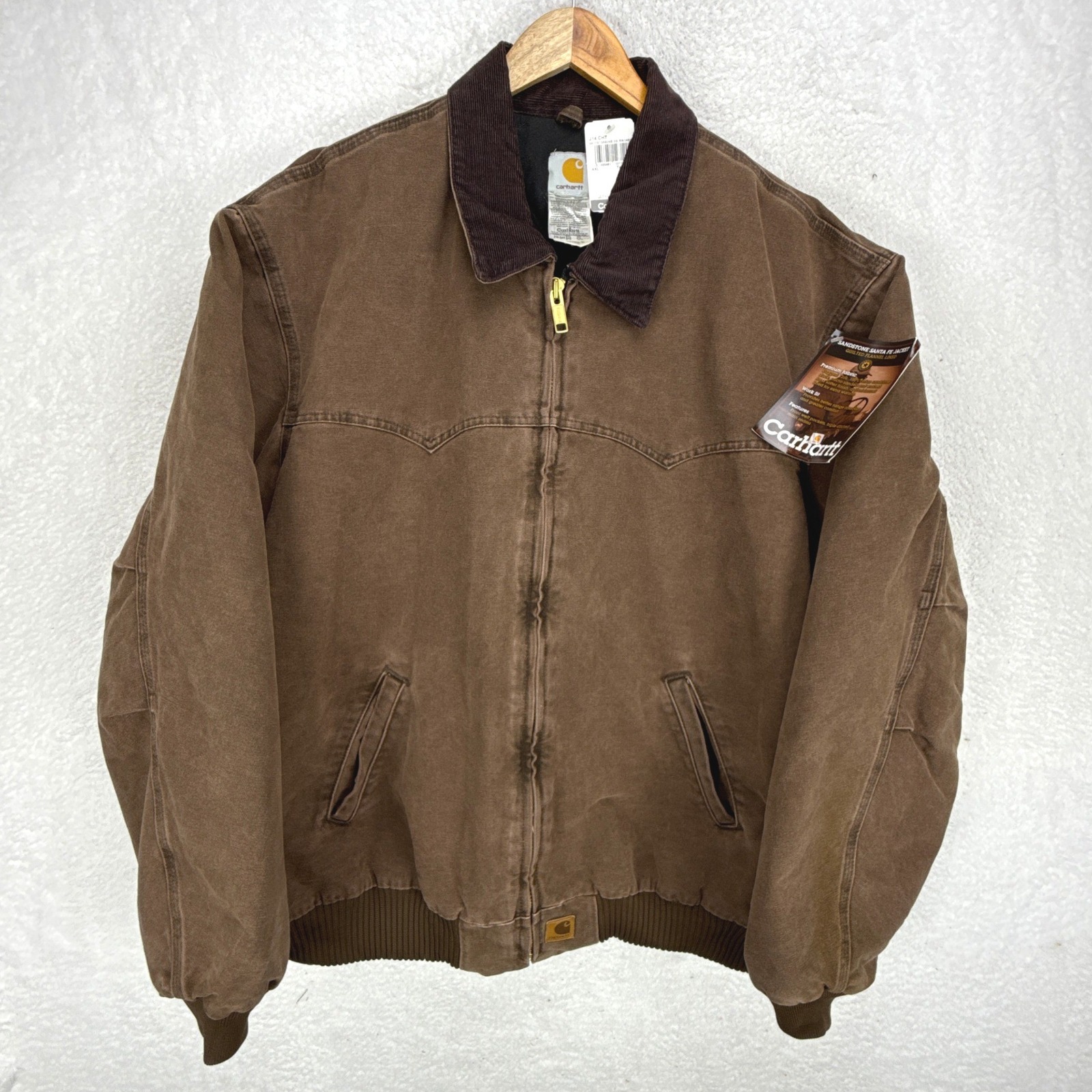 Carhartt Santa Fe Jacket Quilt Lined Mens 4xl Tall J14 Cht Chestnut Nwt Nos